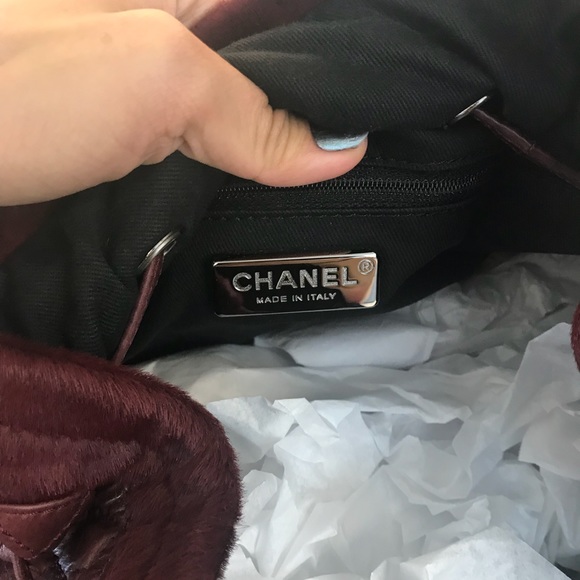 CHANEL Burgundy Ponyhair Grand Shopping Tote - Picture 6 of 8